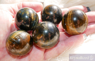 Tigers Eye Spheres - Blue & Gold