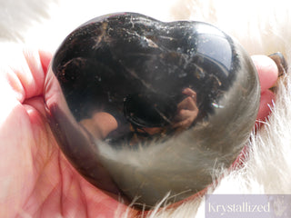 Black Rose Quartz Heart