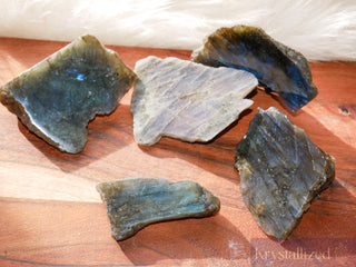 Labradorite – Raw with Polished Face