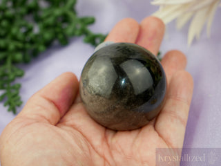 Silver Obsidian Sphere