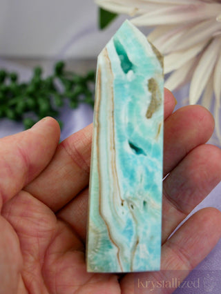 Blue Aragonite Points - Krystallized