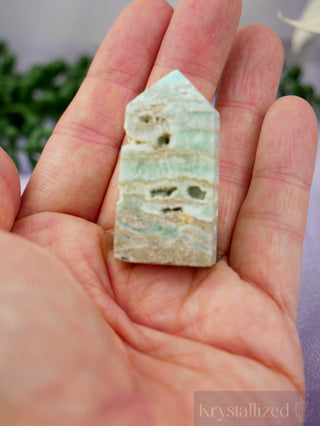 Blue Aragonite Points - Krystallized